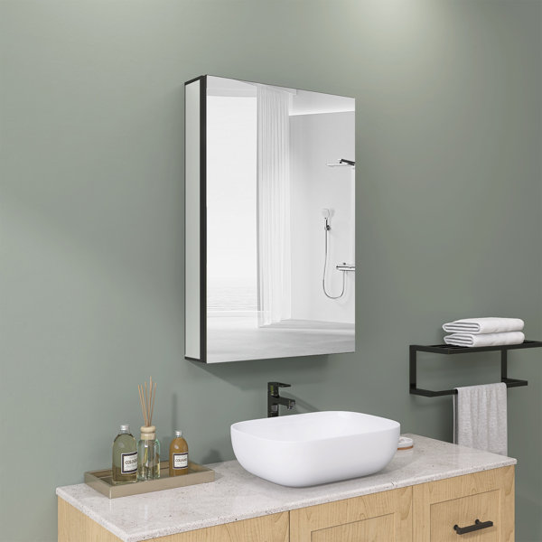 Armoire à Pharmacie Glacier Bay – 24,375 X 25 Pouces, Blanche, Sans Cadre, Neuve